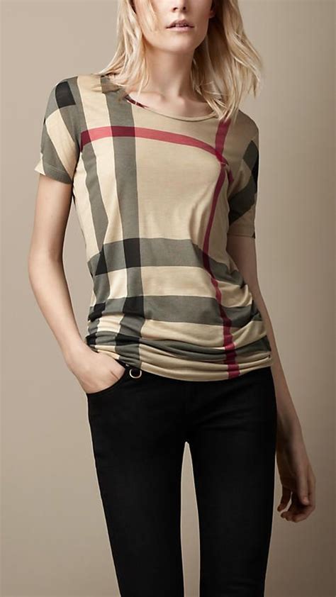 burberry t-shirt women's|burberry shirt women outfit.